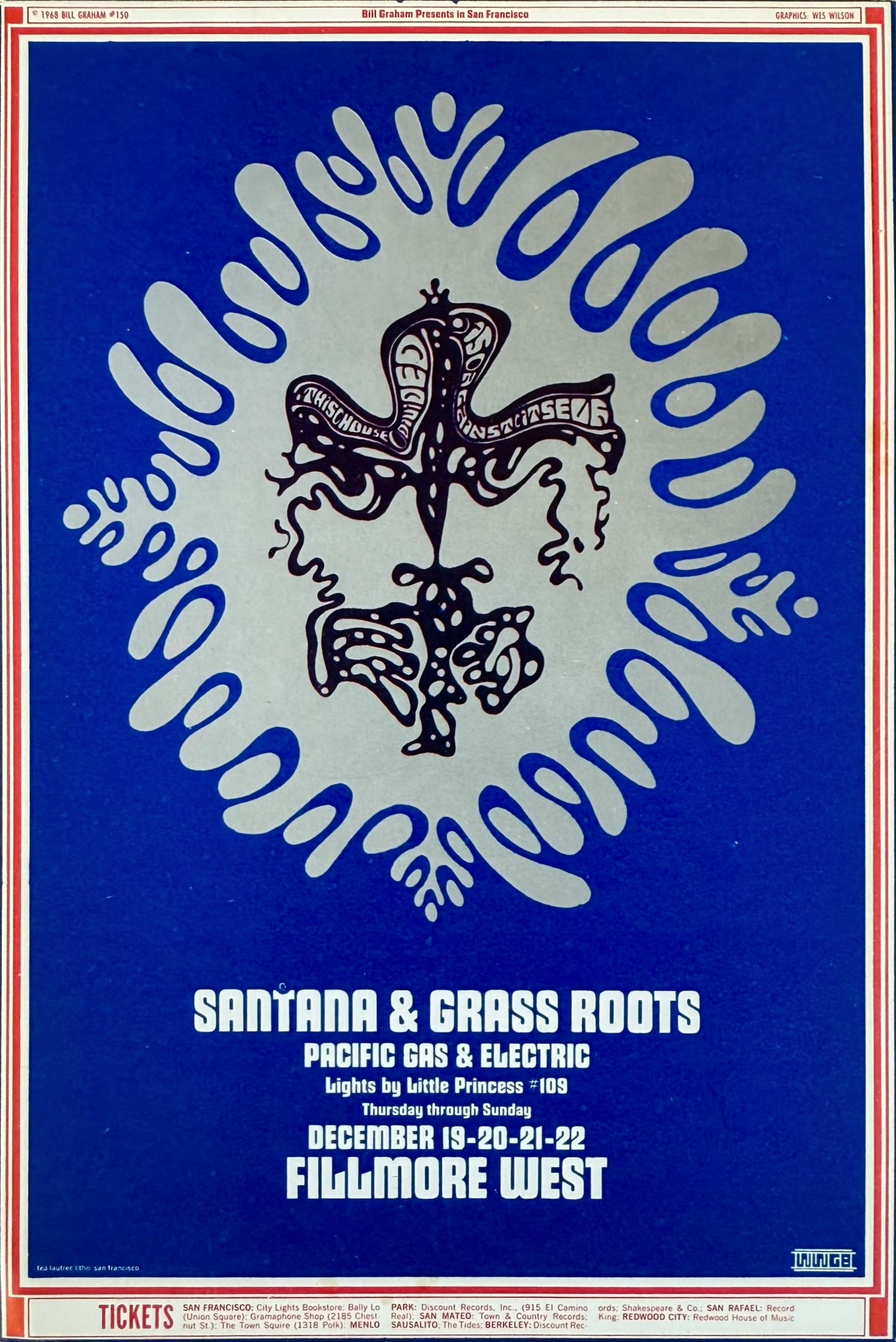 Handbill BG 150 © Wes Wilson