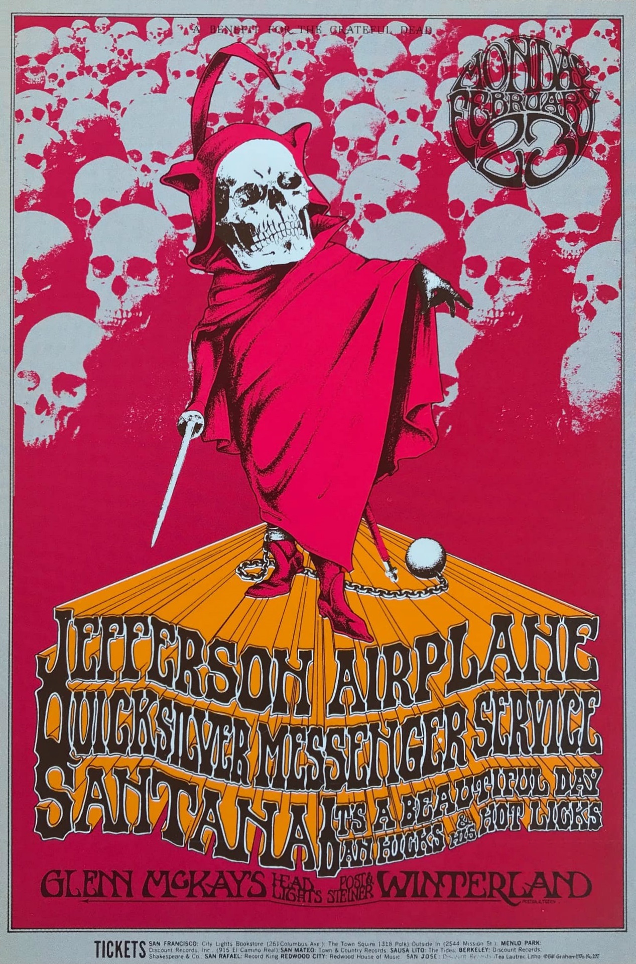 Handbill BG 222 (color version) © Randy Tuten