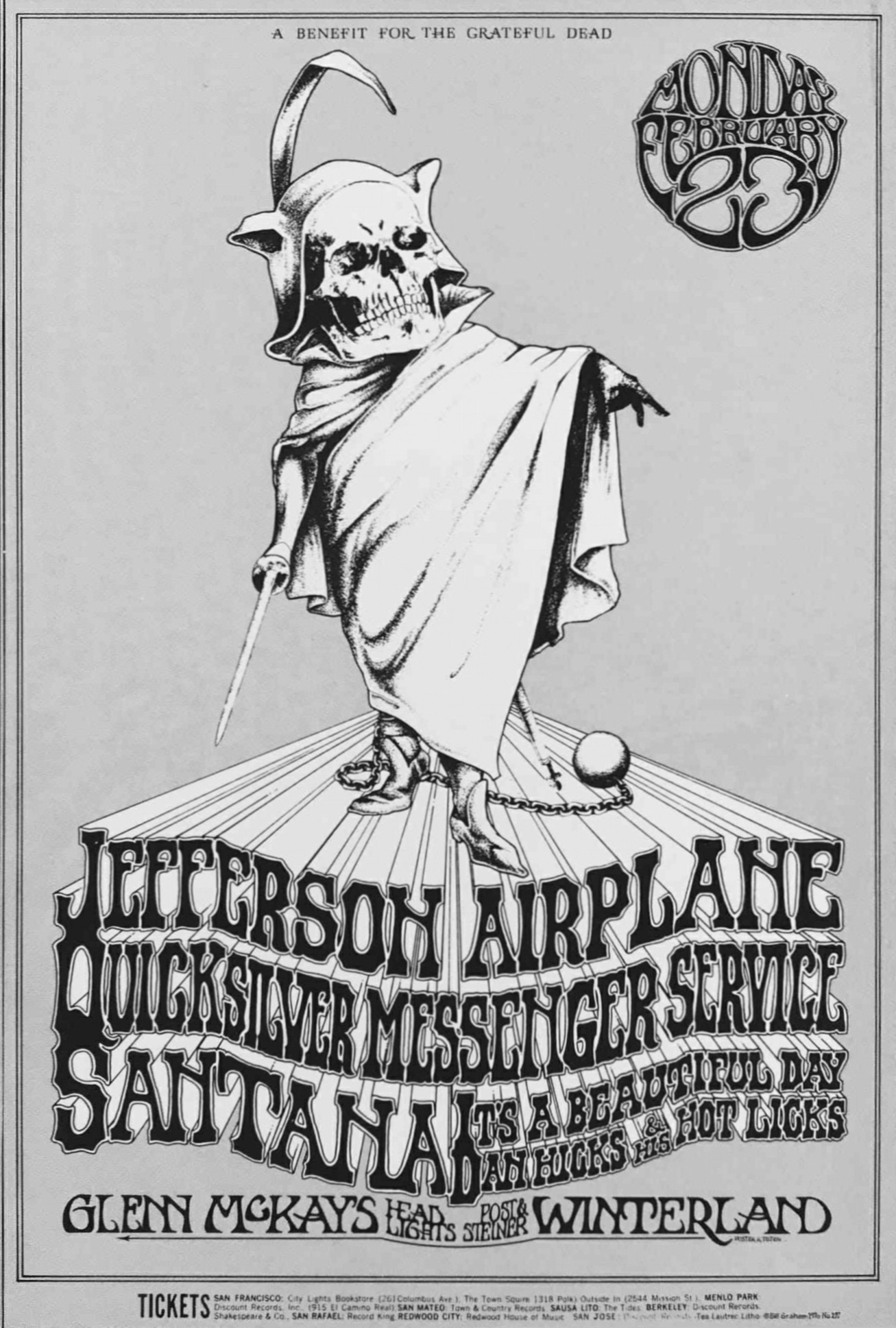 Handbill BG 222 (monochrome version) © Randy Tuten